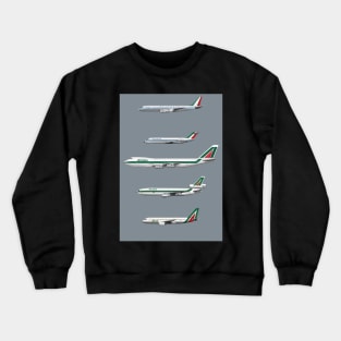 A Selection of Alitalia Liveries from 1960 to 2021 Crewneck Sweatshirt